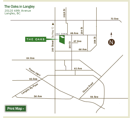 The Oaks location map 1