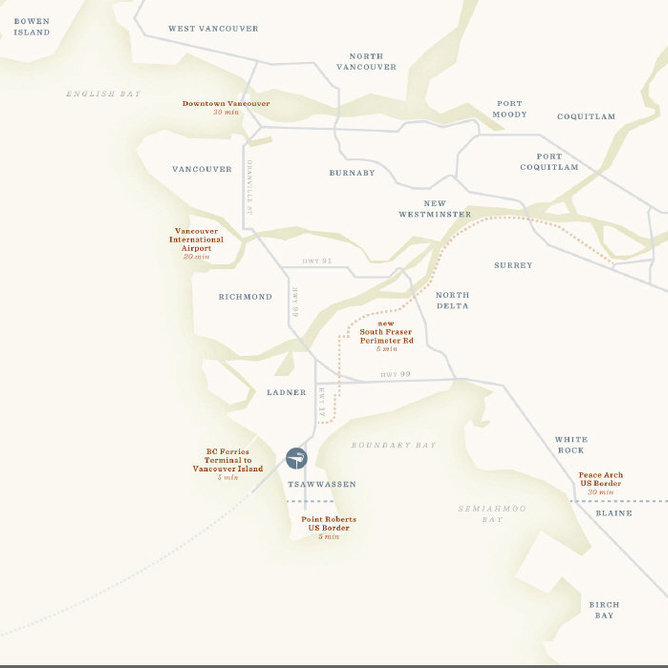 Tsawwassen Springs location map 3