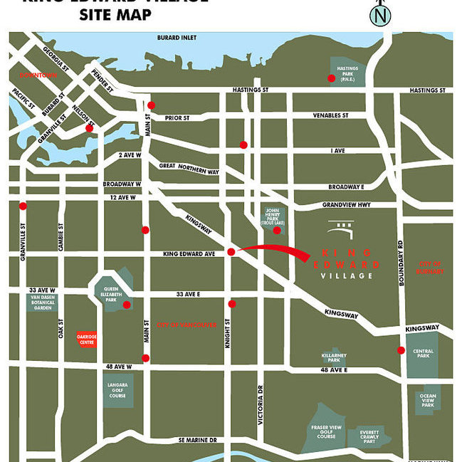 King Edward Village location map 1