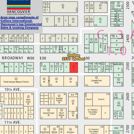 OnQue location map 2