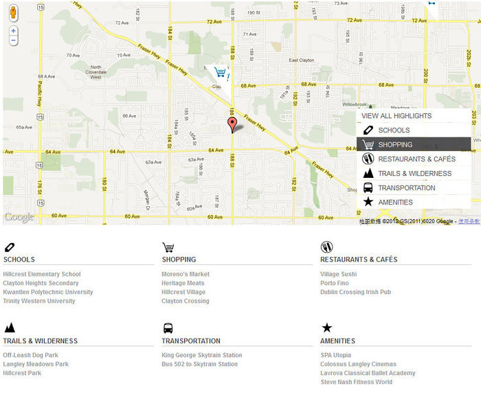 Hillcrest location map 1