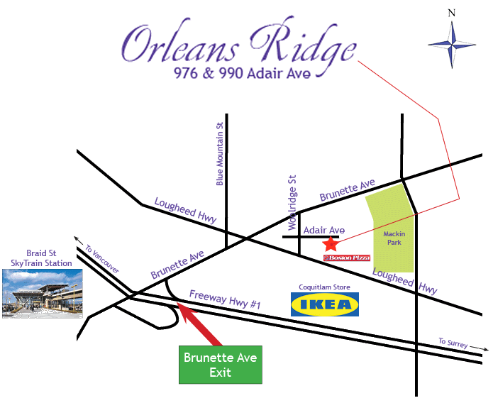 Orleans Ridge location map 1