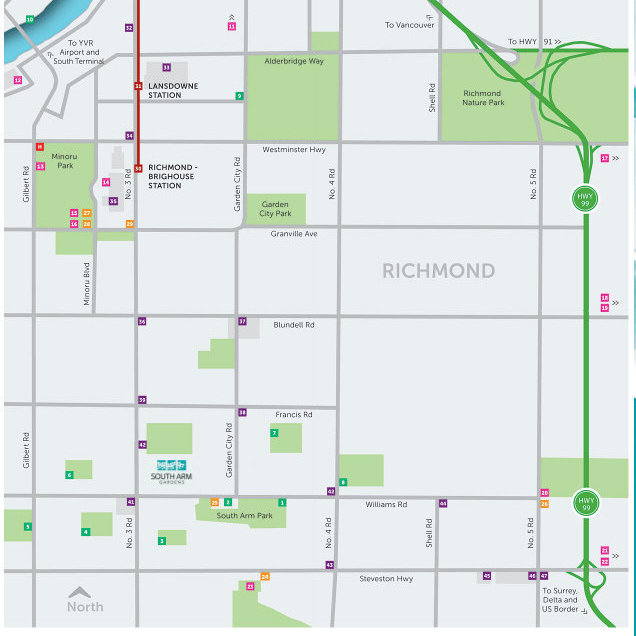 South Arm Gardens location map 1