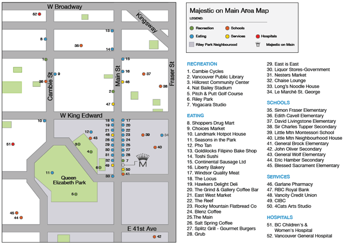 Majestic On Main location map 1