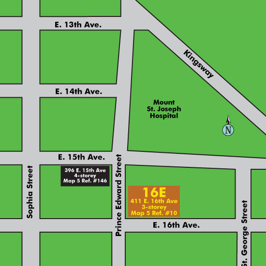 Sixteen East location map 1