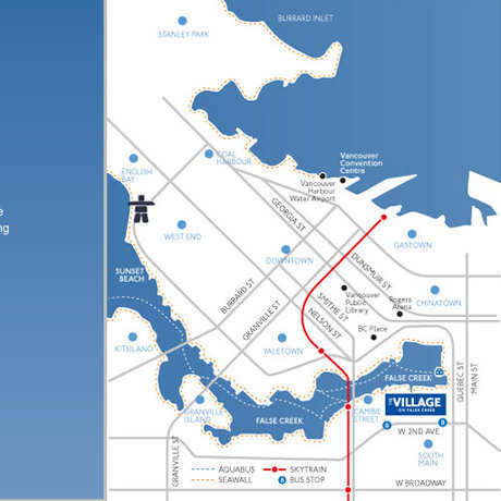 Village On False Creek - 150 Athletes location map 2