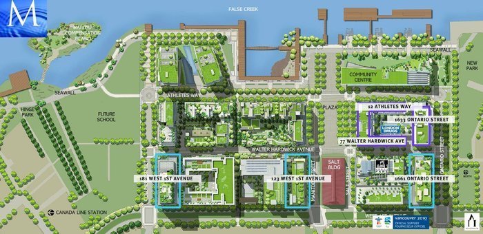 Village On False Creek - 150 Athletes location map 3