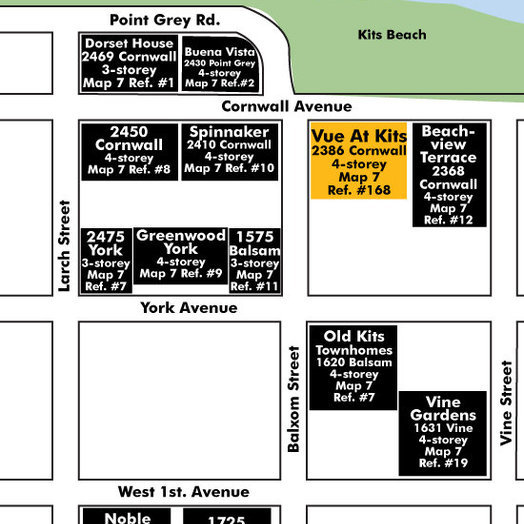 Vue at Kits location map 1