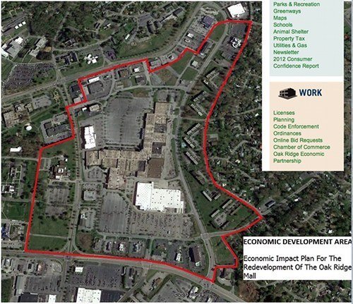 Oakridge Center Redevelopment location map 2
