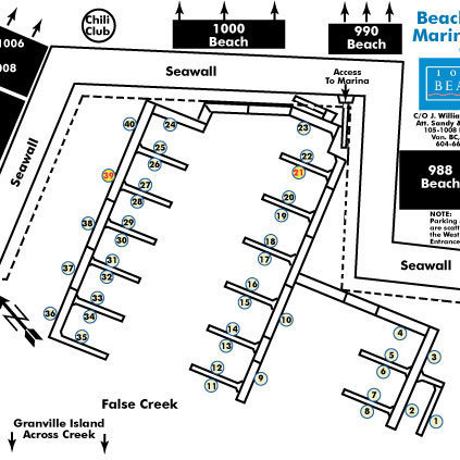 1000 Beach Marina location map 1