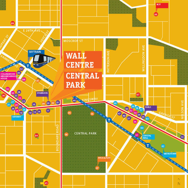 Wall Centre Central Park South Tower 2 location map 1