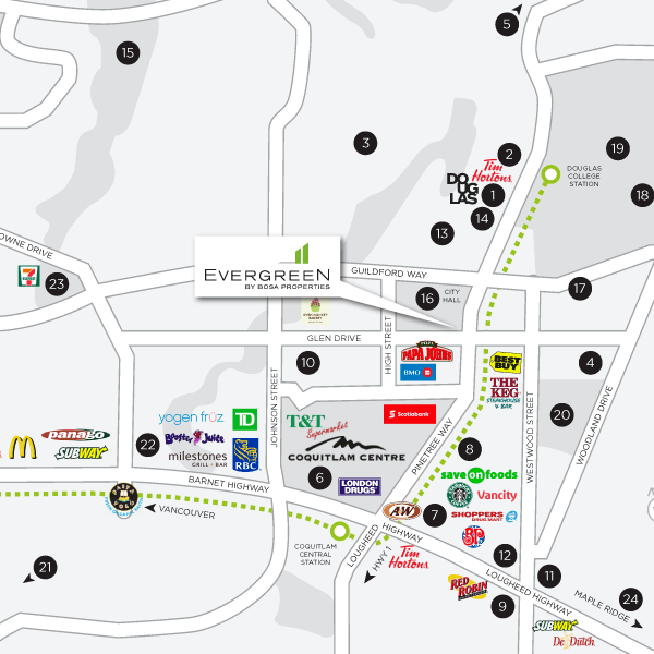 Evergreen location map 1