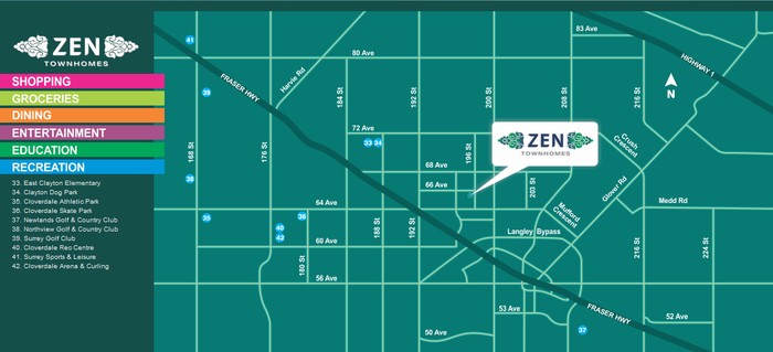 Zen Town Homes location map 5