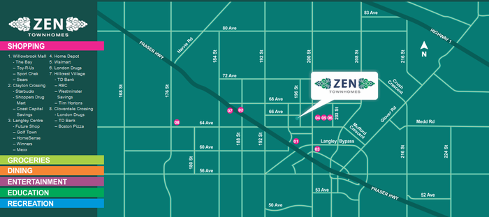 Zen Town Homes location map 6