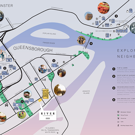 River at Queensborough location map 1