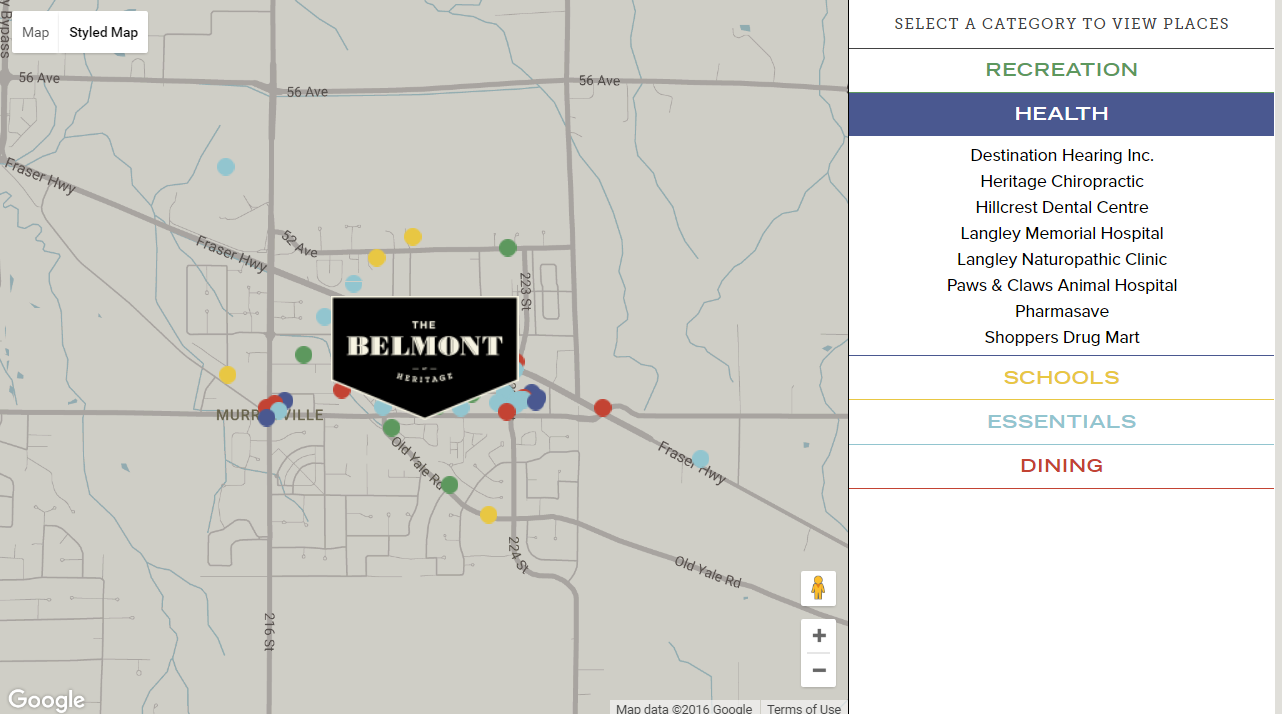 The Belmont location map 3