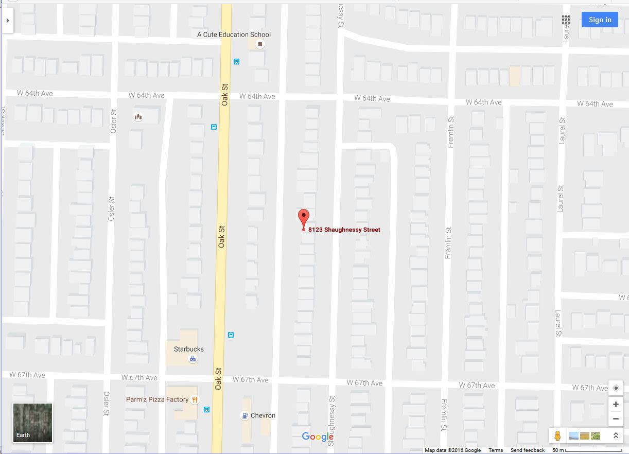 Shaughnessy Residences location map 1