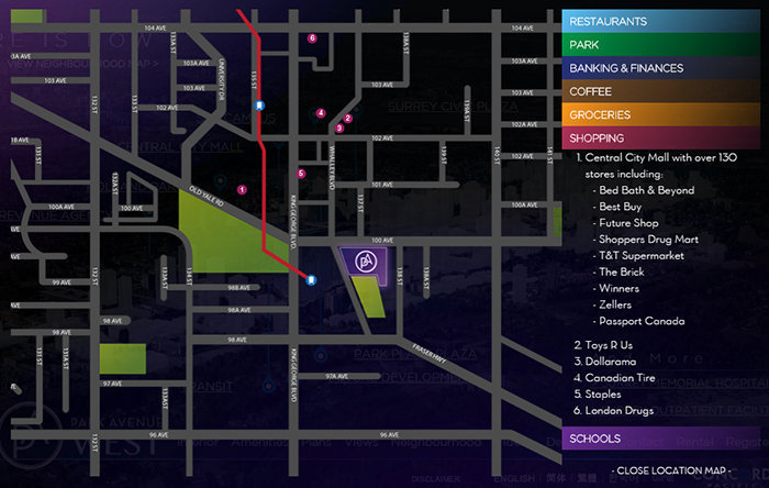Park Avenue West 2 location map 8