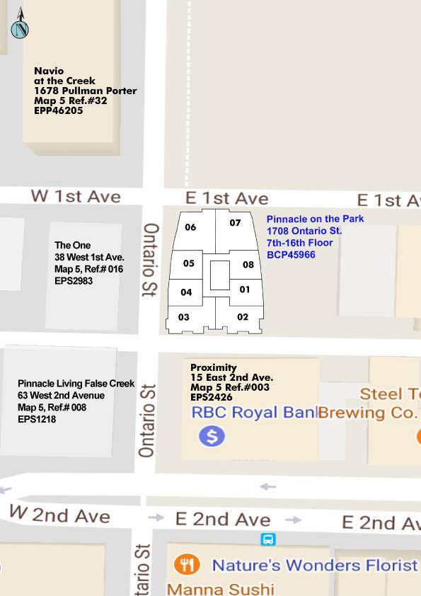 Pinnacle on the Park location map 1