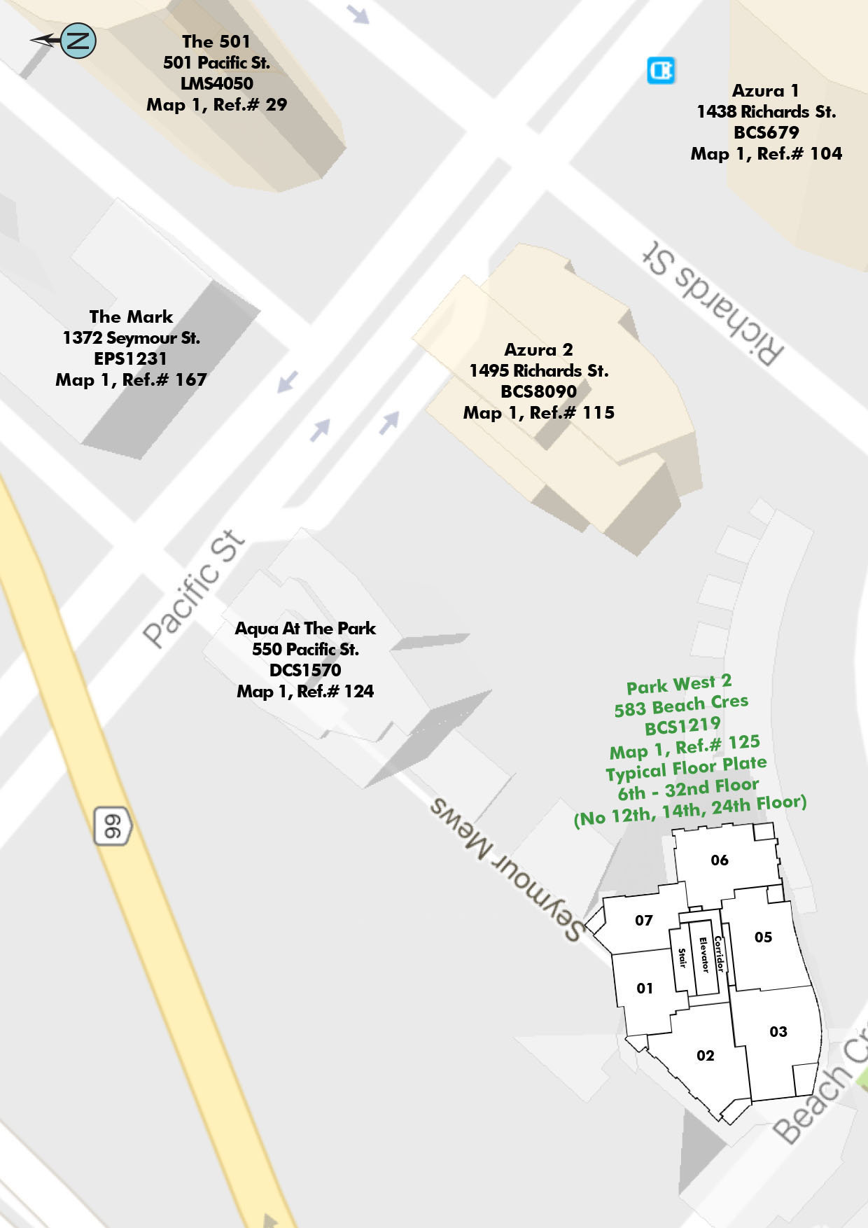 Park West 2 location map 2