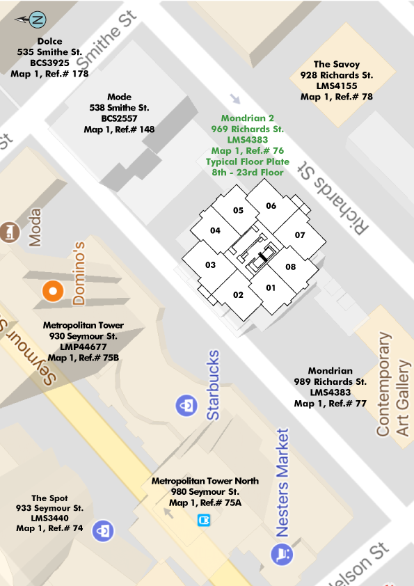 Mondrian 2 location map 2