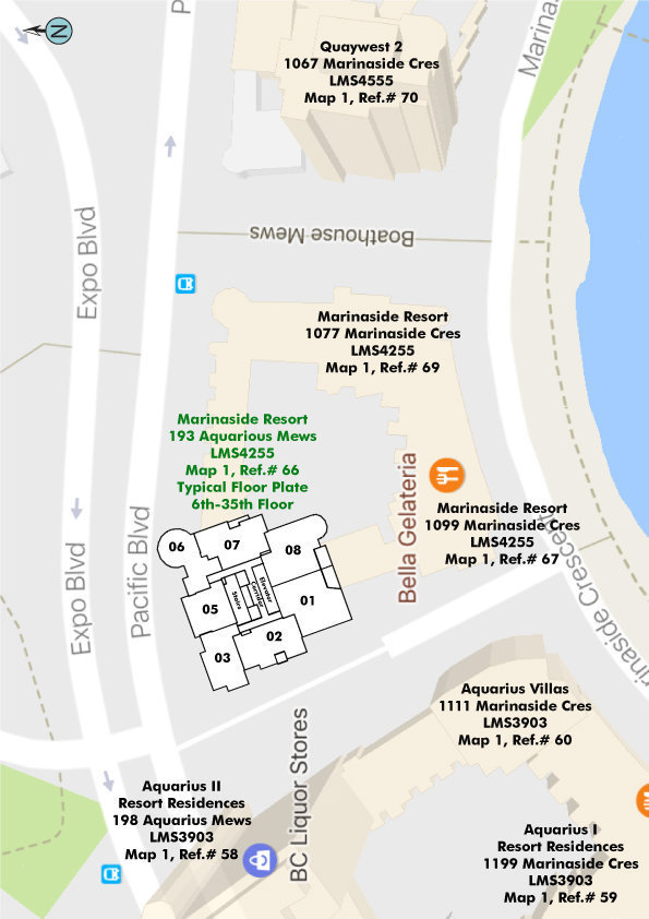 Marinaside Resort location map 8