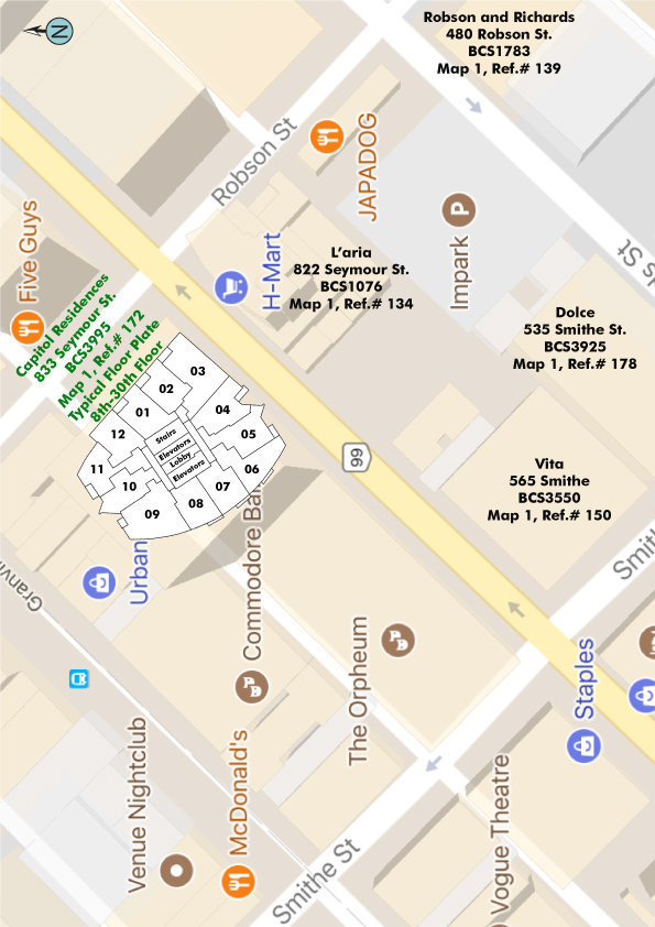Capitol Residences location map 2