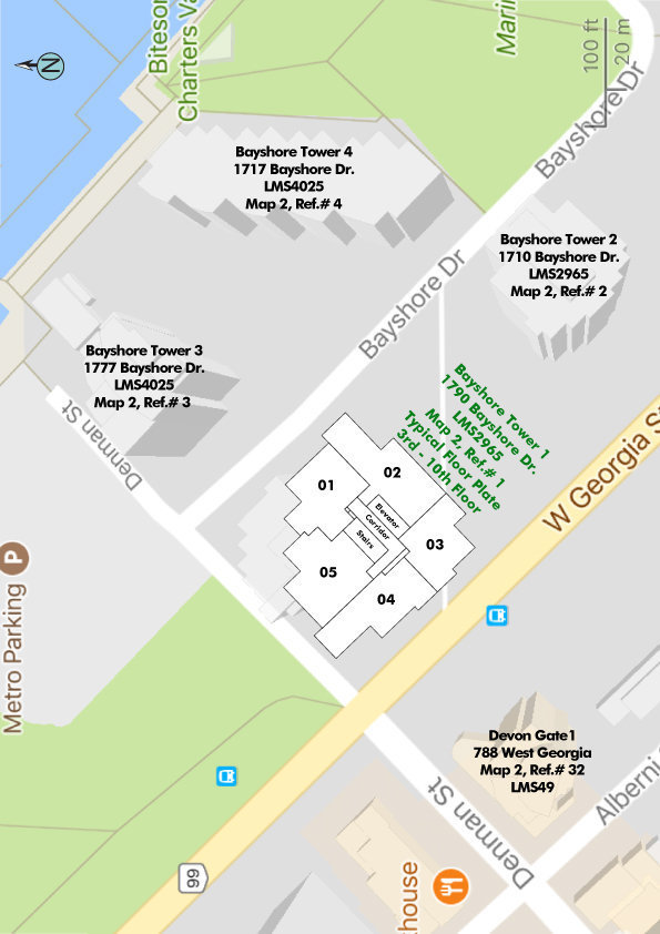 Bayshore Tower 1 location map 1