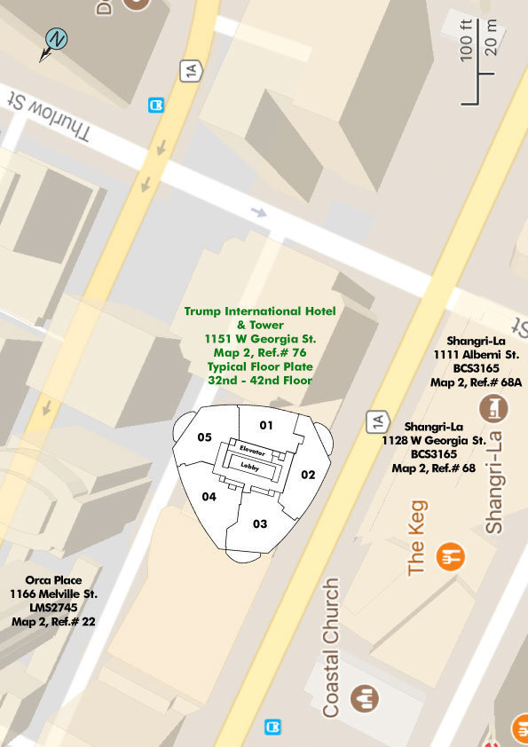 Trump International Hotel & Tower location map 2