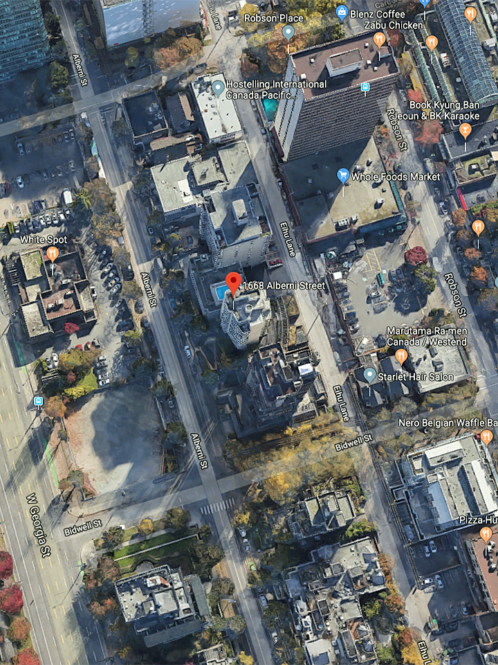 1668 Alberni location map 1