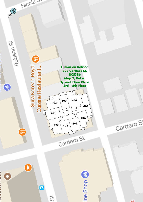 Fusion on Robson location map 1