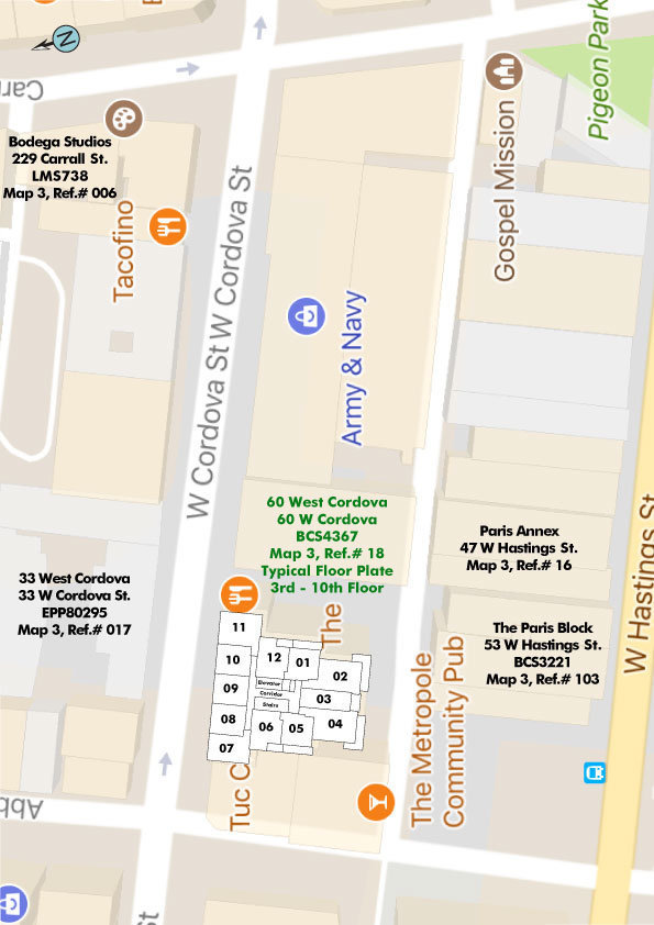 60 West Cordova location map 1