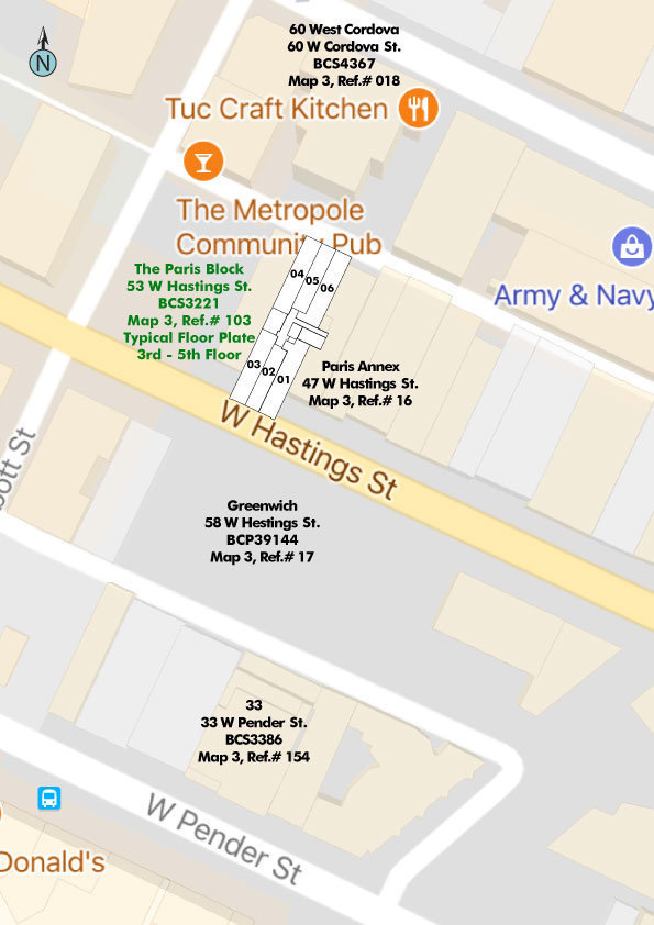 The Paris Block location map 1