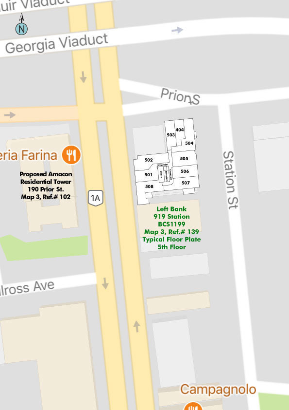 The Left Bank location map 1