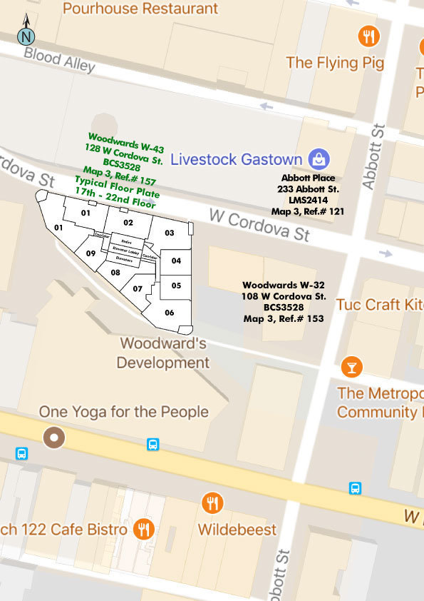 Woodwards W-43 location map 1