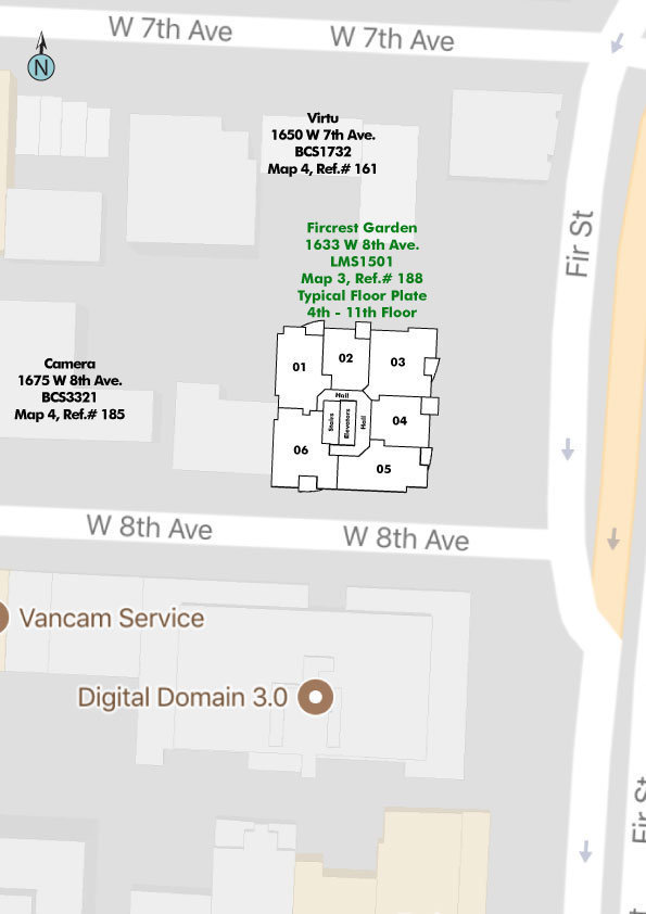 Fircrest Gardens location map 1