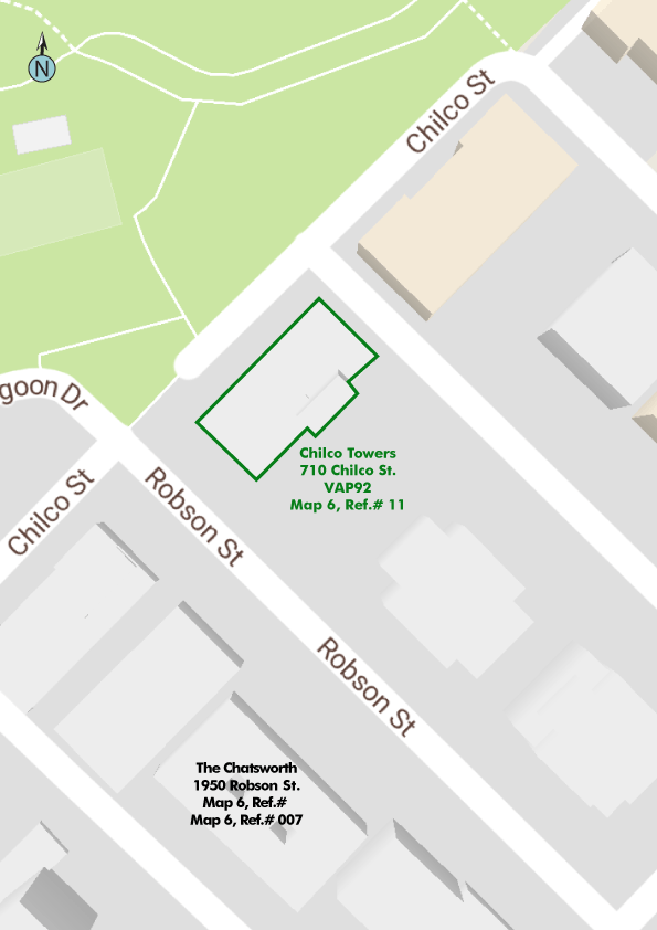 Chilco Towers location map 1