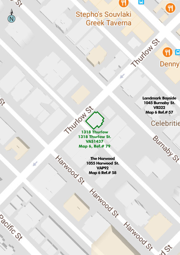 Thirteen Eighteen Thurlow location map 1