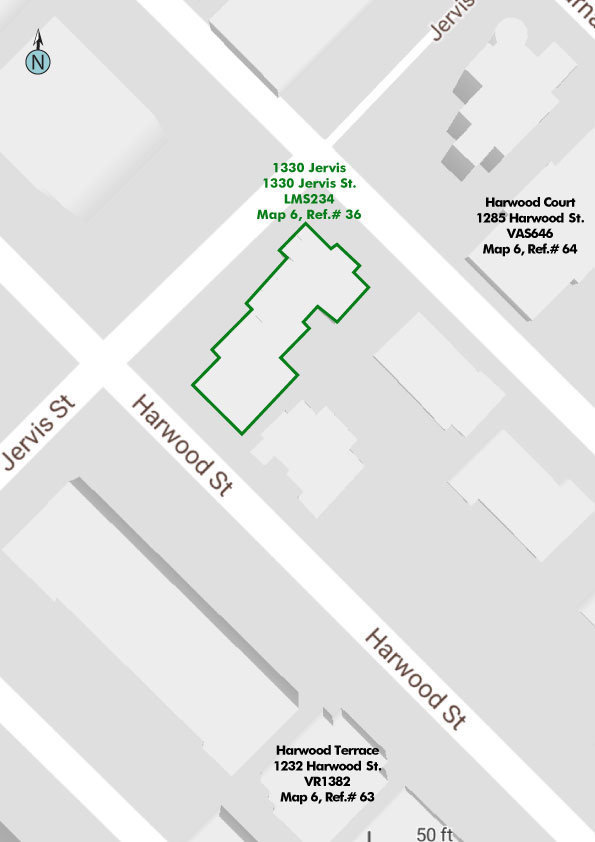1330 Jervis location map 1