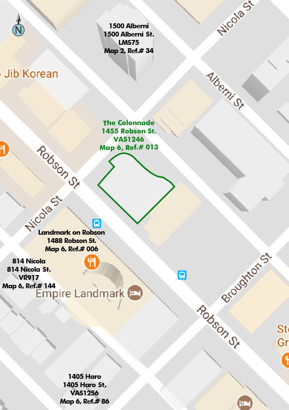 The Colonnade location map 1