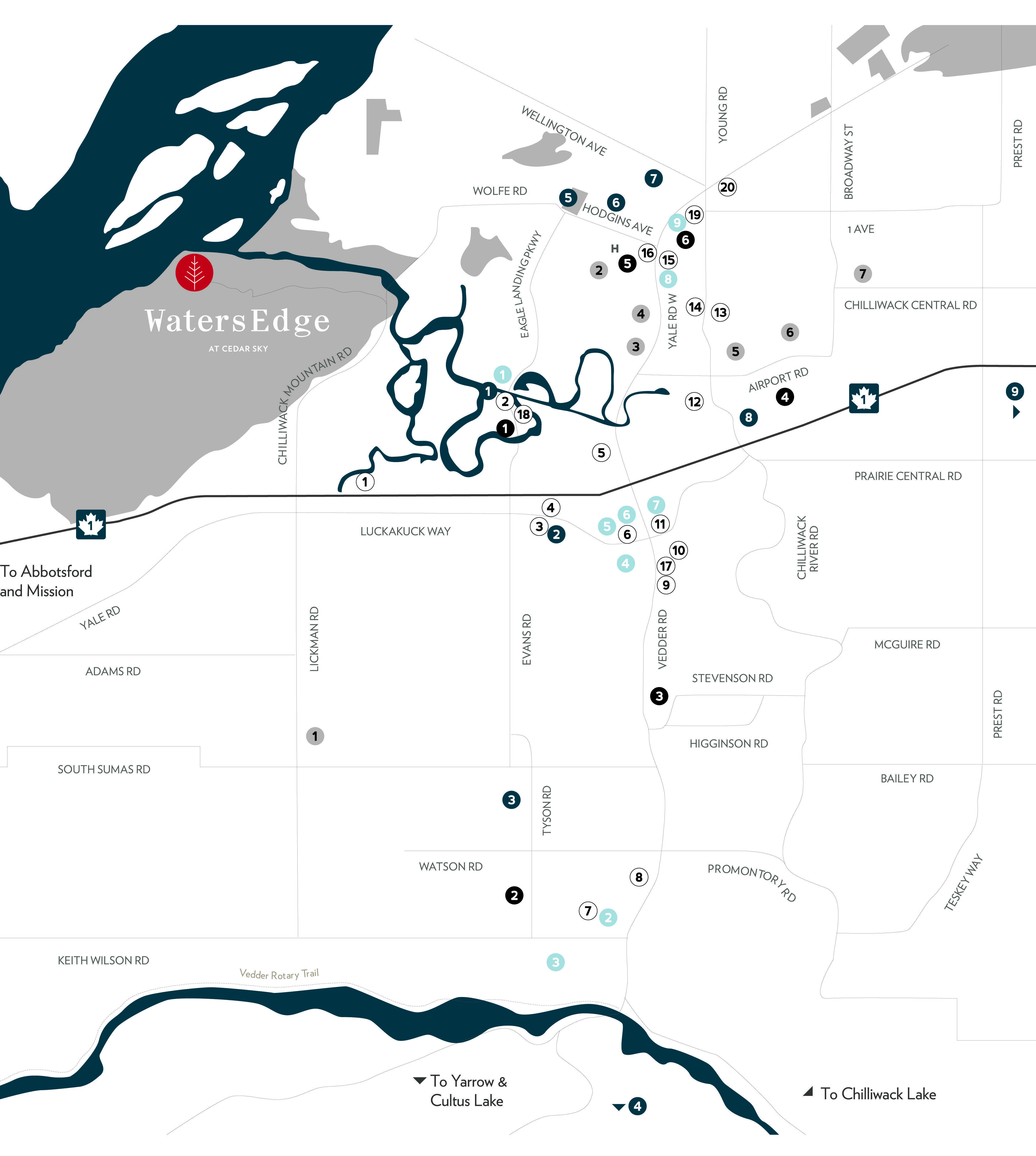 Water's Edge at Cedar Sky location map 1