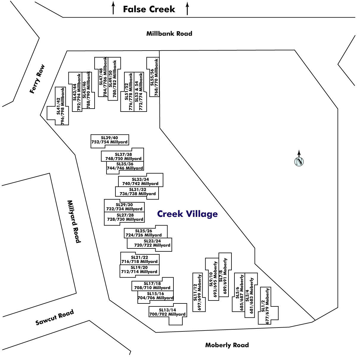 Creek Village location map 2