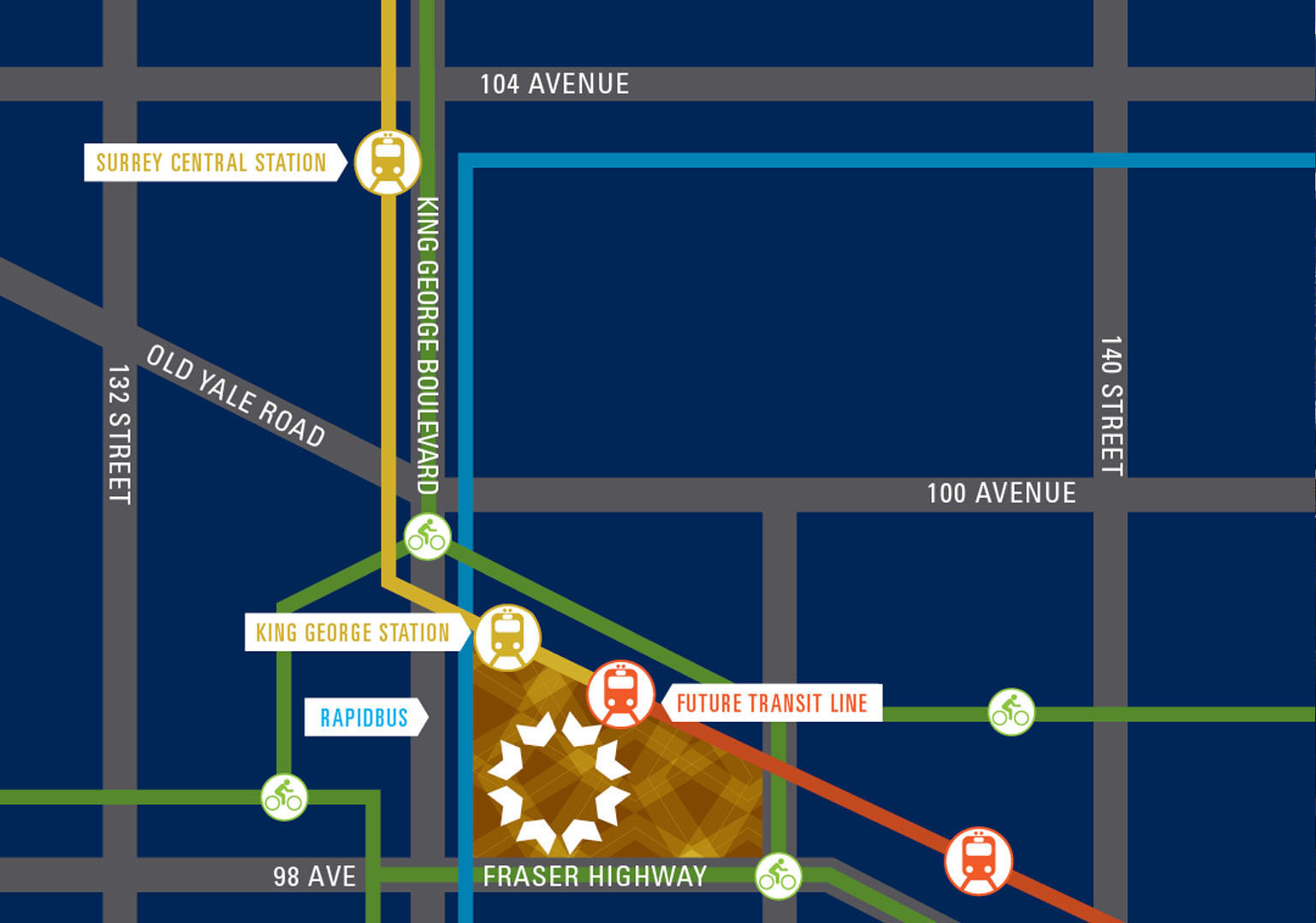 Plaza One at King George Hub location map 2