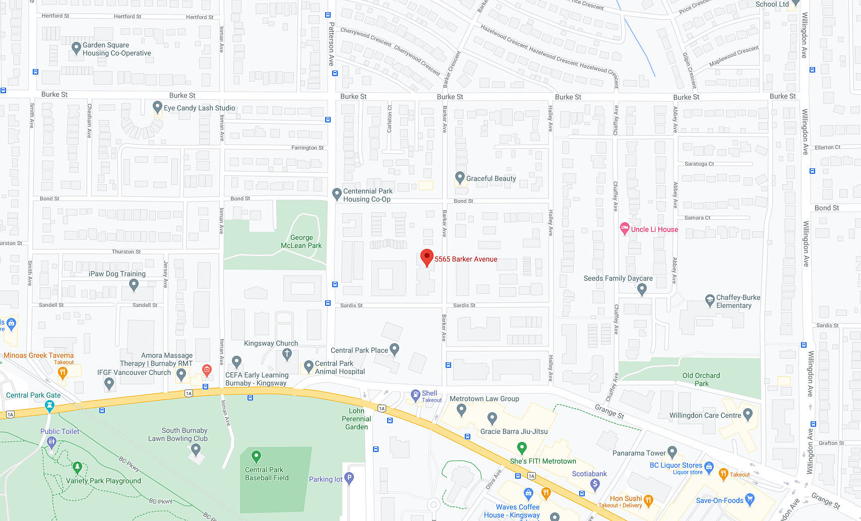 Barker Place location map 1