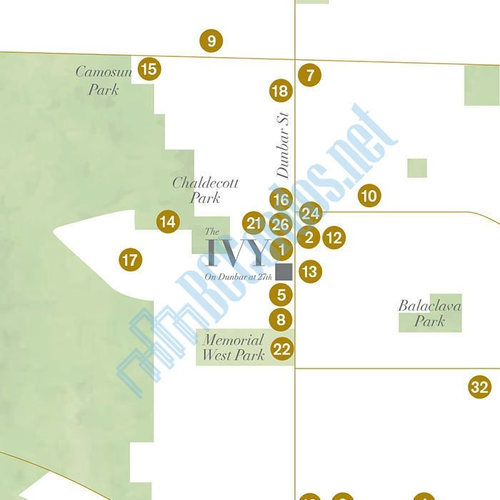 The Ivy location map 1