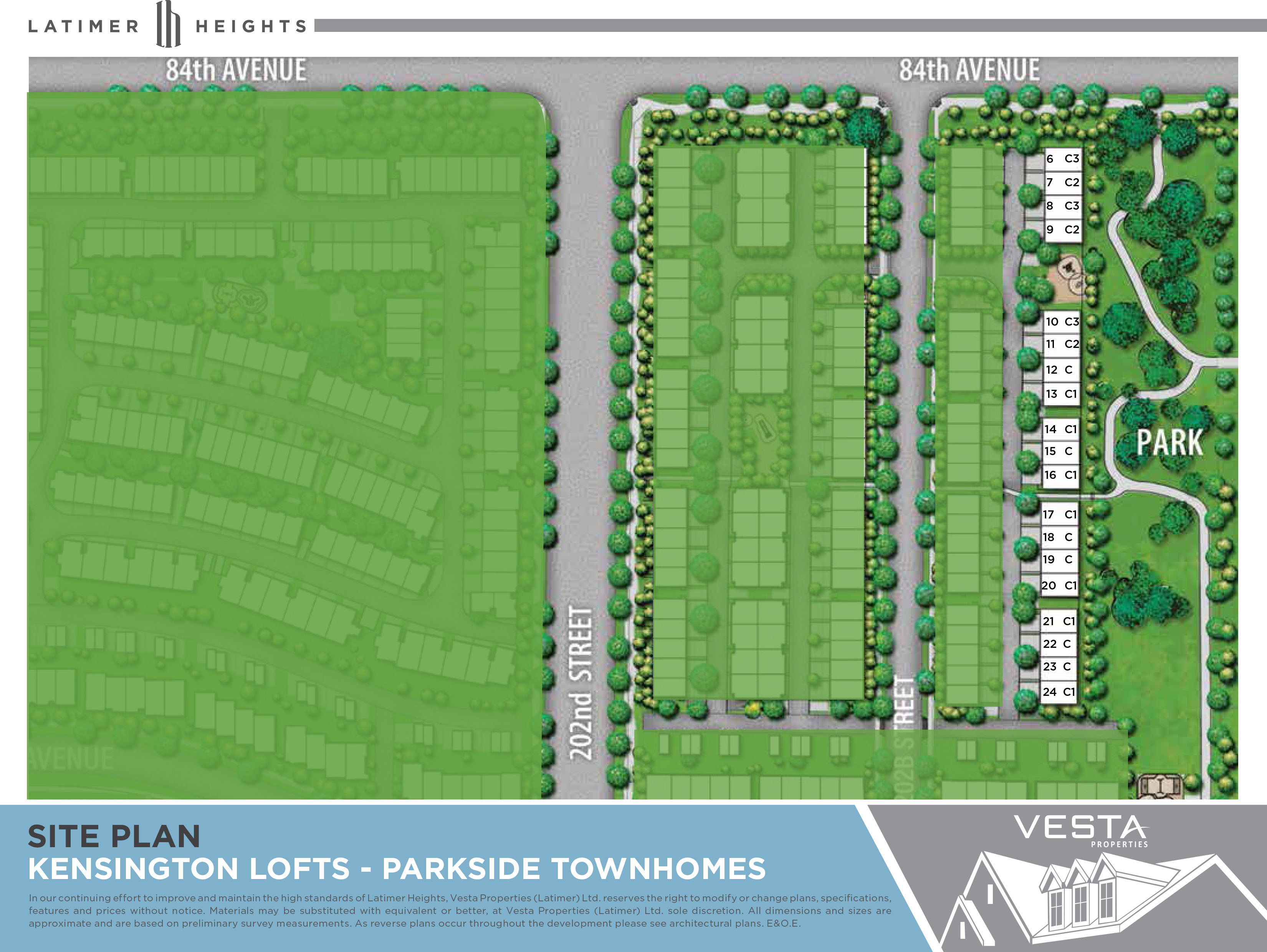 Latimer Heights - Parkside Townhomes location map 1