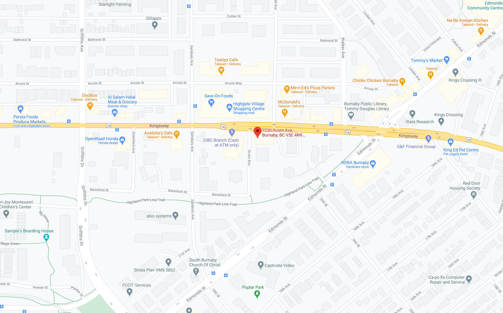 Mulberry PARC location map 2