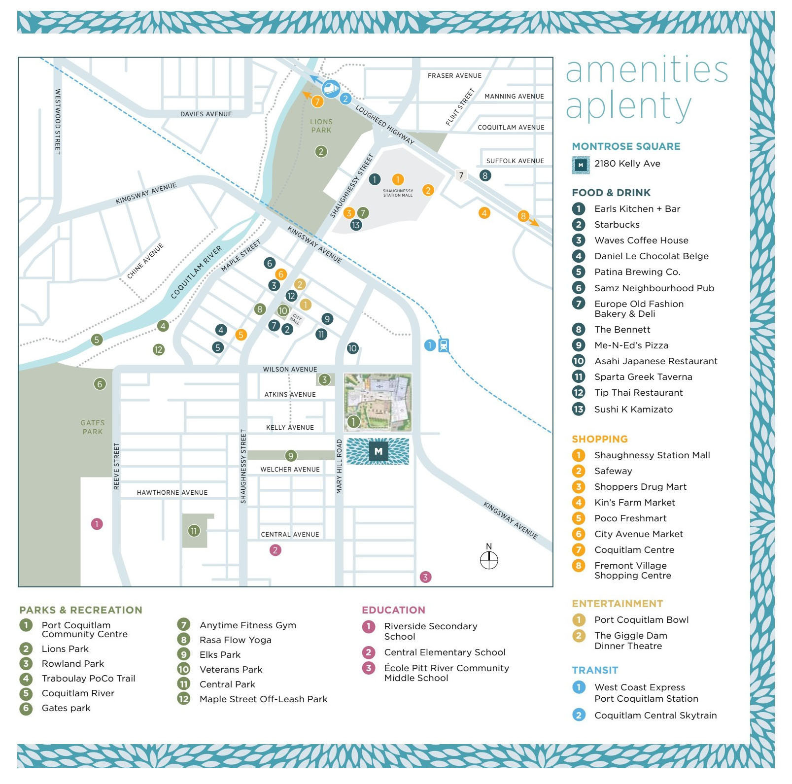 Montrose Square location map 1