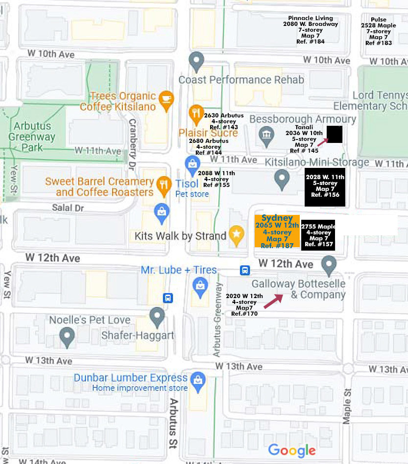 Sydney on West Twelfth location map 3