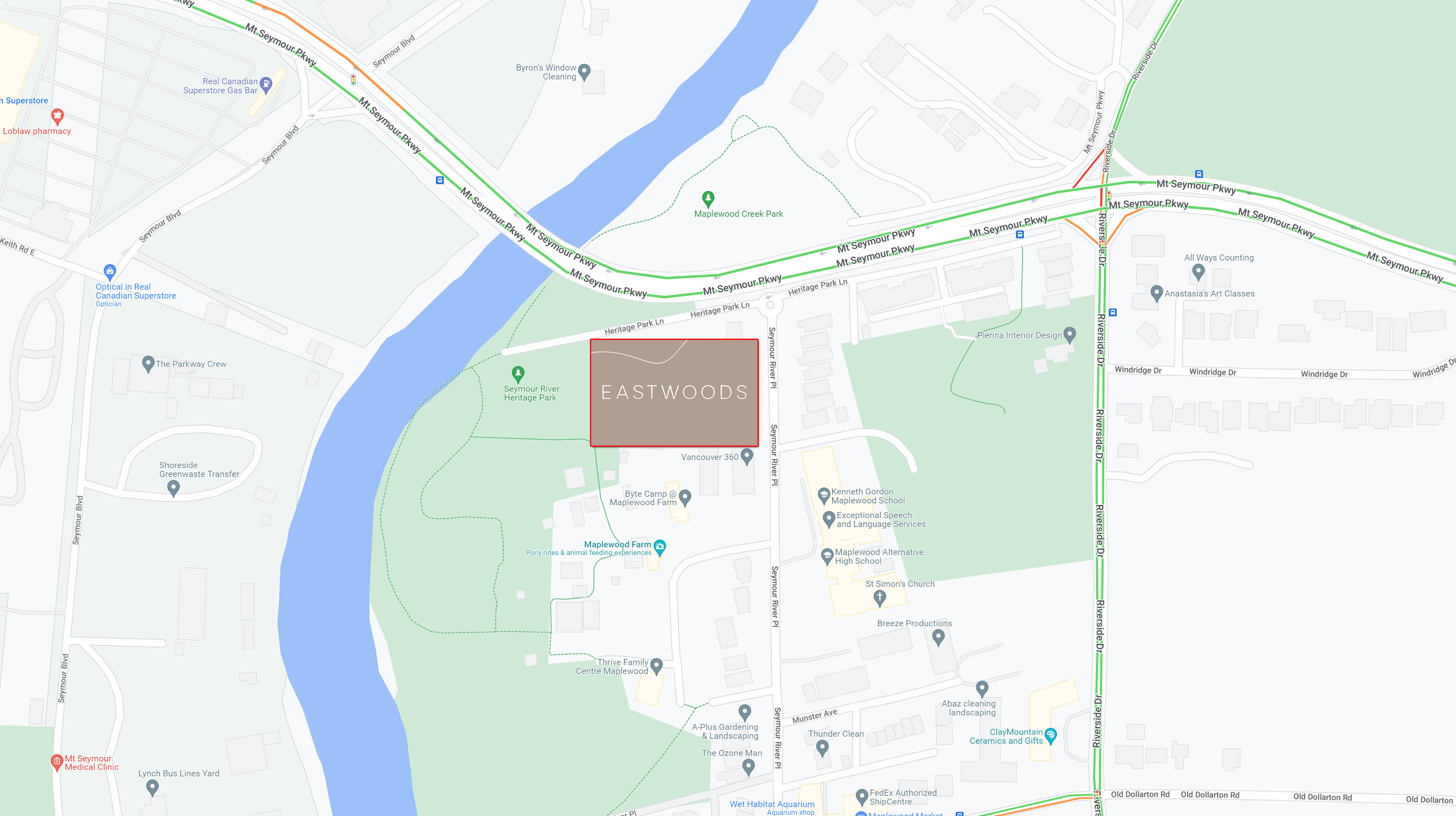 Eastwoods by Athem location map 2